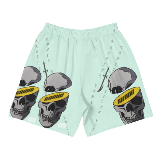 Light Blue Skull Shorts