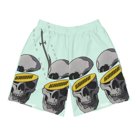 Light Blue Skull Shorts