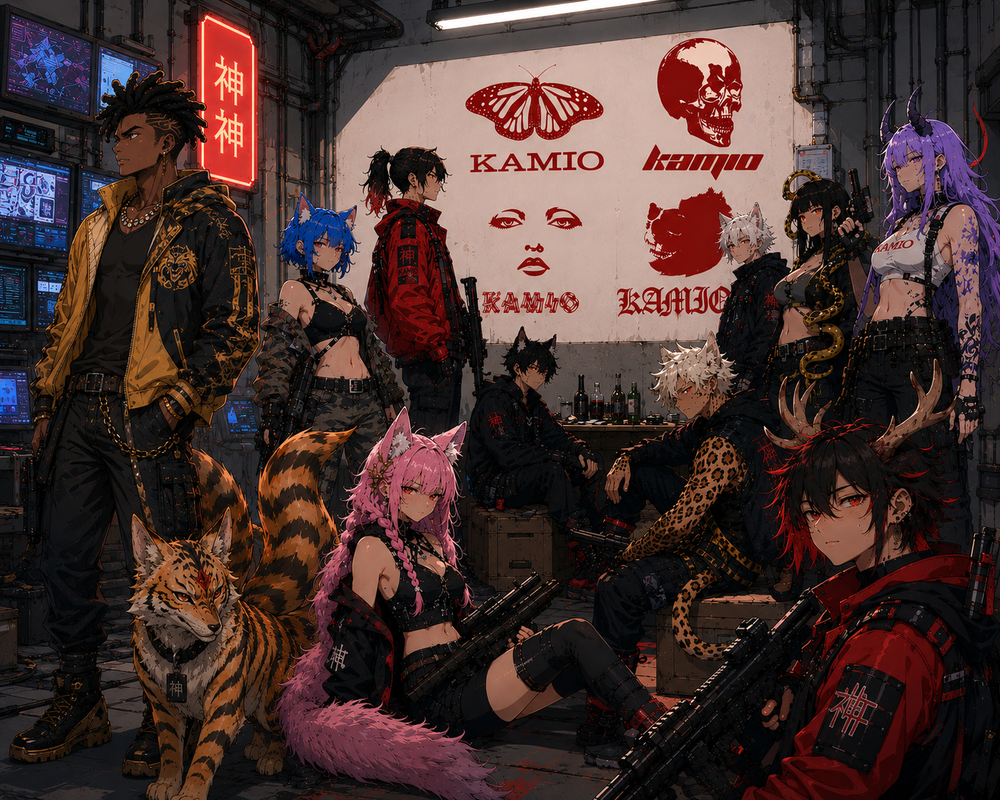 The Studio Kamio crew, straight from the world of Godtail